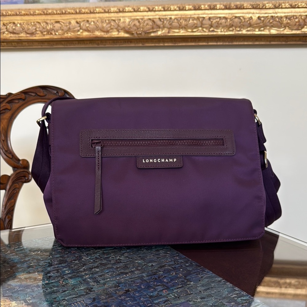 Longchamp Deep Purple Shoulder Bag–Like New